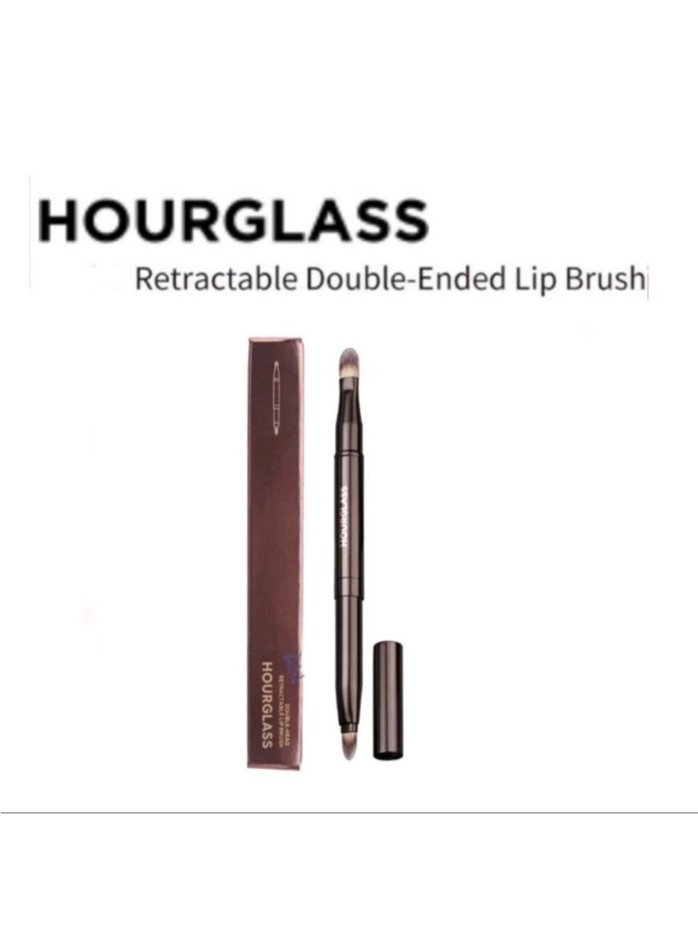 HOURGLASS Retractable Double Ended Lip Makeup Brush  ~NEW~